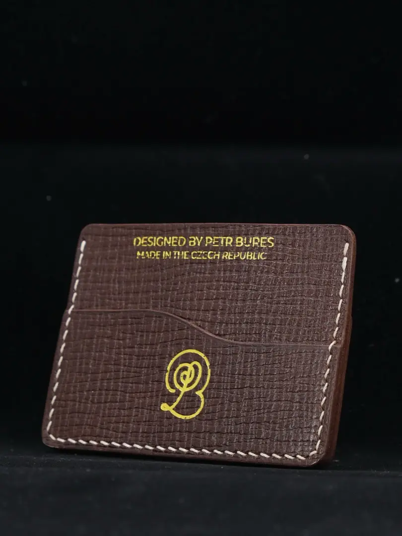 Card holder - tvá poslední peněženka - Středně hnědá vzorovaná Bílá