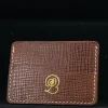Na míru šitá kožená peněženka Art by Petr Bures - doživotní záruka na šití6 Card holder - tvá poslední peněženka - Koňaková hnědá Bílá