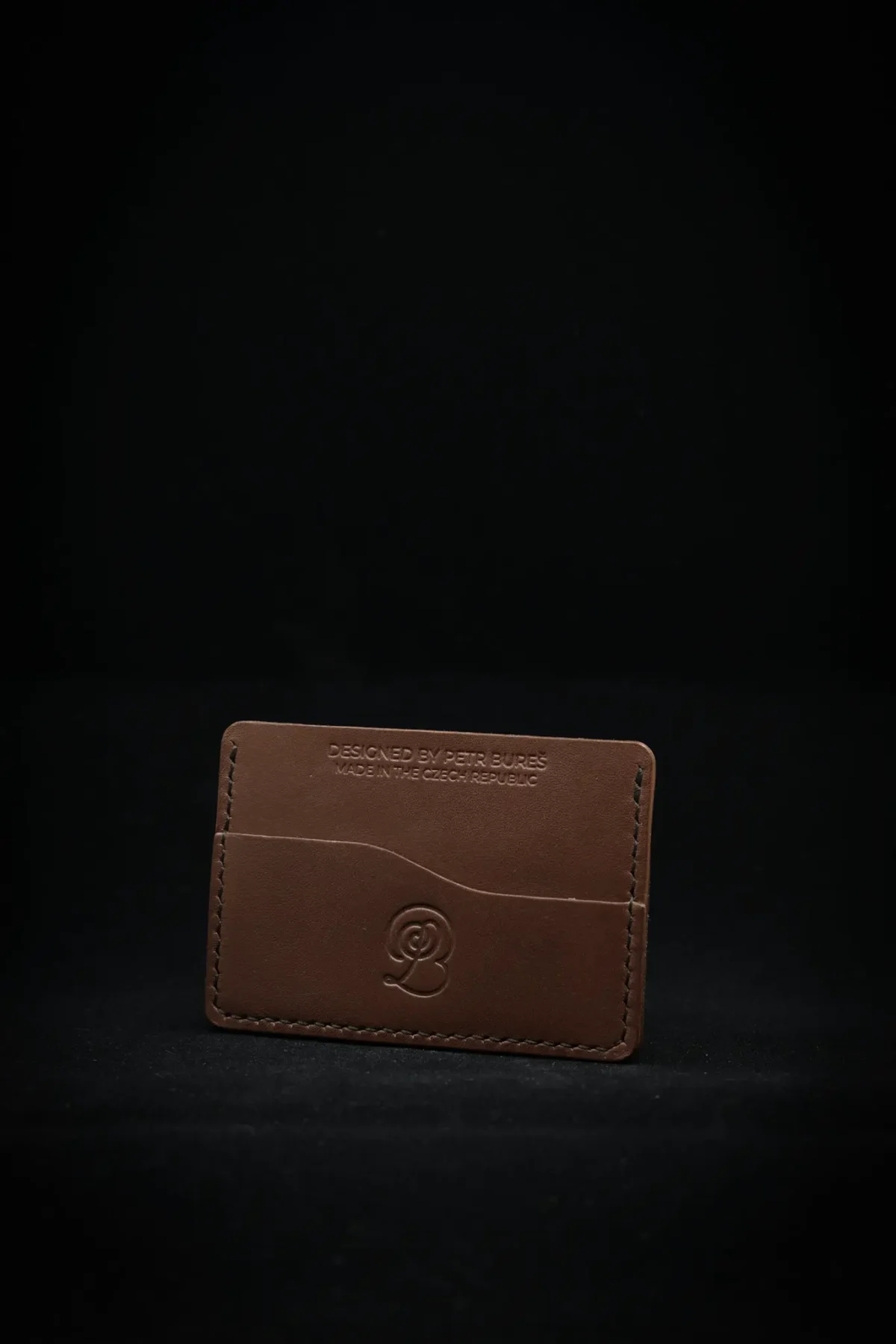 Premium leather small wallet5 Card holder - tvá poslední peněženka - Hnědá Černá