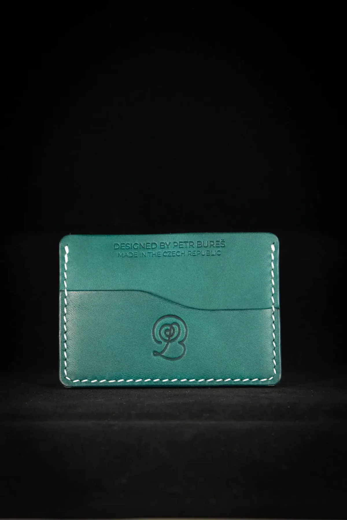 DSCF5499 Card holder - tvá poslední peněženka - Petrolejová Bílá